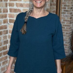 Heart Blouse-Organic Bubble Gauze